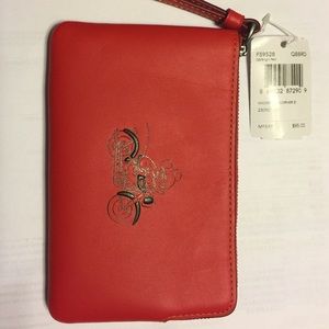 Authentic Coach Wristlet Disney Mickey Mouse Red